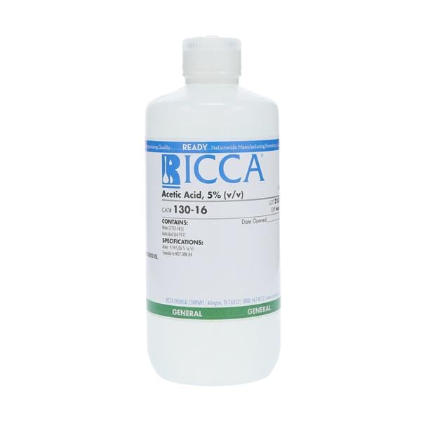 Chemical Acetic Acid 5% 500mL Ea