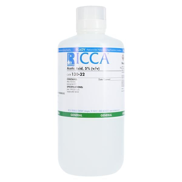 Acetic Acid Chemical 5% 32oz Ea