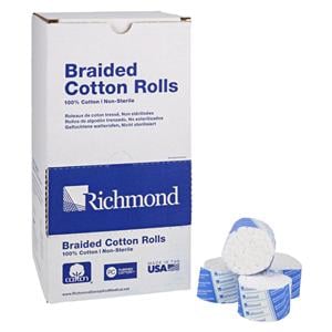 Braided Cotton Roll 1.5 in Non Sterile 2000/Bx, 12 BX/CA