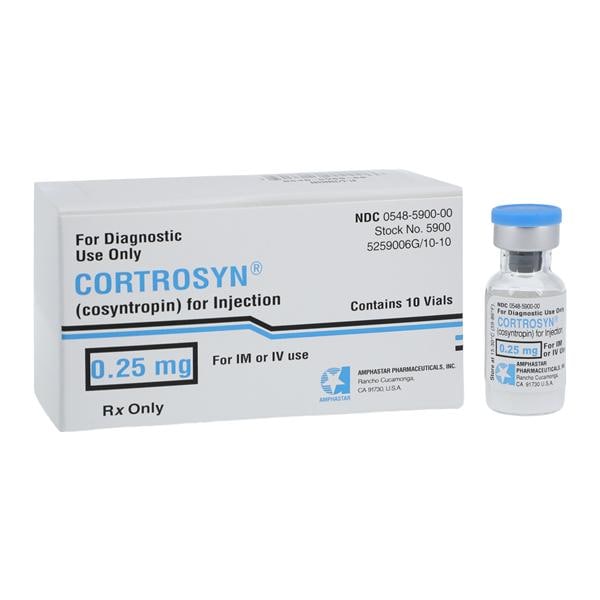 Cortrosyn Injection 0.25mg SDV 1mL 10/Package