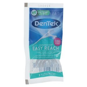 DenTek Complete Clean Floss Picks Back Teeth 3/Package Value Bag 144/Bg