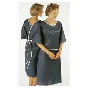 Patient Gown 48 in Dark Blue Universal Spunbonded Polypropylene Disposable 50/CA