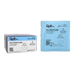 Quill Suture 2 24x24cm Polypropylene Monofilament HRT36 Clear 12/Bx