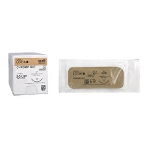 Look Suture 2-0 27" Chromic Gut Monofilament C-7 Undyed Beige 12/Bx