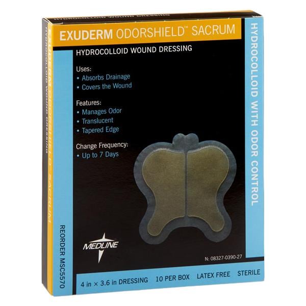 Exuderm OdorShield Hydrocolloid Odor Control Dressing 4x3-3/5" Absorbent LF