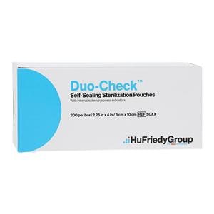 Duo Check Sterilization Pouch Self Seal 2.25 in x 4 in 200/Bx, 20 BX/CA