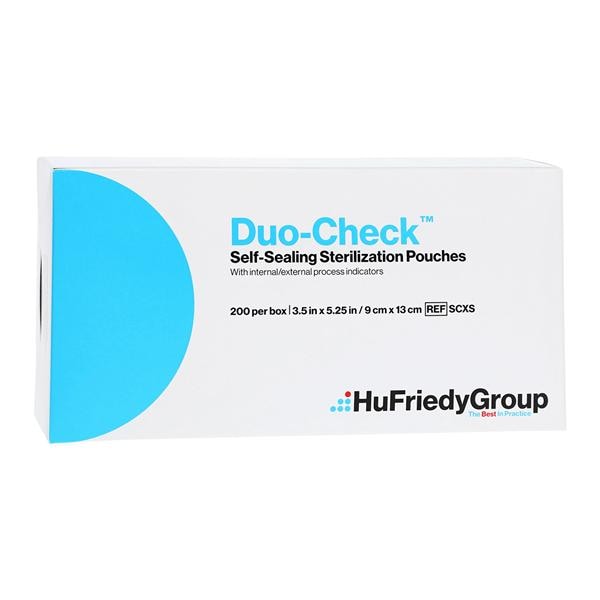 Duo Check Sterilization Pouch Self Seal 3.5 in x 5.25 in 200/Bx, 10 BX/CA