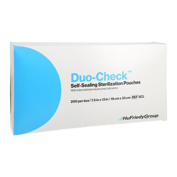 Duo Check Sterilization Pouch Self Seal 7.5 in x 13 in 200/Bx, 5 BX/CA