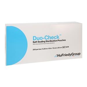 Duo Check Sterilization Pouch Self Seal 5.25 in x 10 in 200/Bx, 10 BX/CA