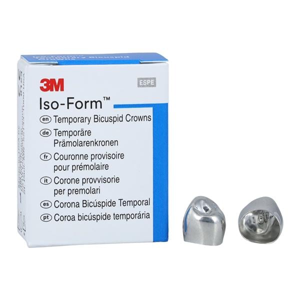 3M™ Iso-Form™ Temporary Metal Crowns Size L49 1st LLB Replacement Crowns 5/Bx