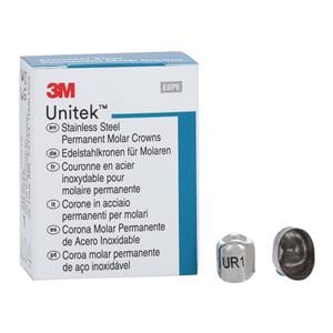 3M™ Unitek™ Stainless Steel Crowns Size 1 1st Perm URB Replacement Crowns 5/Bx