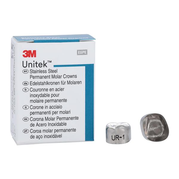 3M™ Unitek™ Stainless Steel Crowns Size 1 1st Perm URM Replacement Crowns 5/Bx