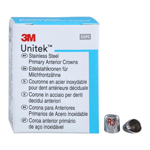 3M™ Unitek™ Stainless Steel Crowns Size 3UR Prim Ant UR Lat Replacement 5/Bx