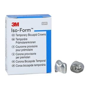 3M™ Iso-Form™ Temporary Metal Crowns Size U43 1st ULB Replacement Crowns 5/Bx