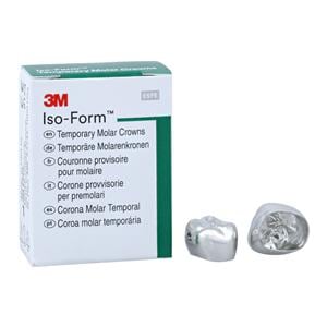 3M™ Iso-Form™ Temporary Metal Crowns Size U76 2nd UR Mol Replacement 5/Bx