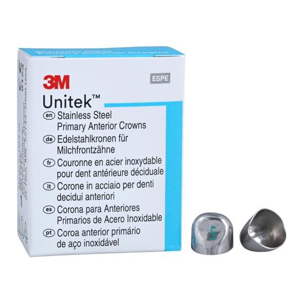 3M™ Unitek™ SS Crowns Size 5U Prim Ant Upr Cspd Replacement Crowns 5/Bx