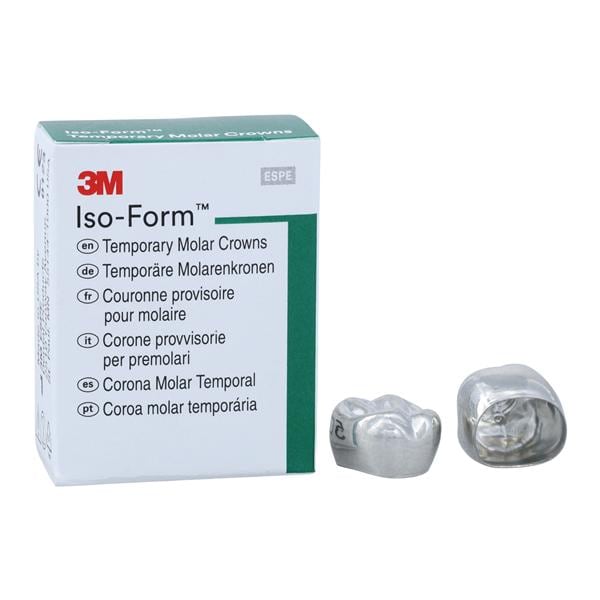 3M™ Iso-Form™ Temporary Molar Crowns Size U63 1st ULM Replacement Crowns 5/Bx