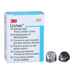 3M™ Unitek™ SS Crowns Size 6U Prim Ant Upr Cspd Replacement Crowns 5/Bx