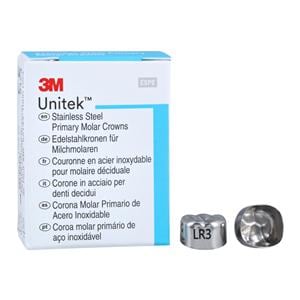 3M™ Unitek™ Stainless Steel Crowns Size 3 2nd Prim LRM Replacement Crowns 5/Bx