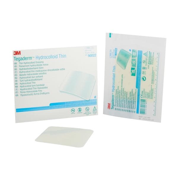 Tegaderm Hydrocolloid Dressing 4x4" Sterile Square Thin Adhesive Trans Abs LF, 20 BX/CA