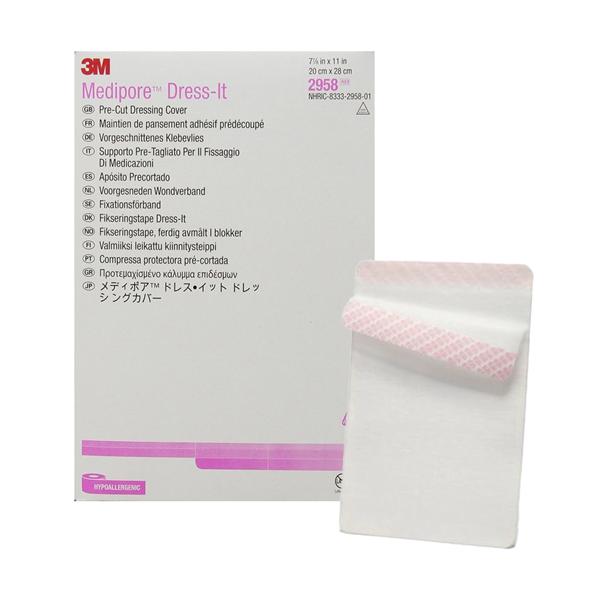 Medipore Dress-It Soft Cloth Cover Dressing 7-7/8x11" Non-Sterile Adhs NAdhr LF, 4 BX/CA