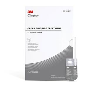 3M Clinpro Clear Fluoride Treatment Vrnsh UD 2.1% NaF 0.5 mL Flavorless 100/Pk