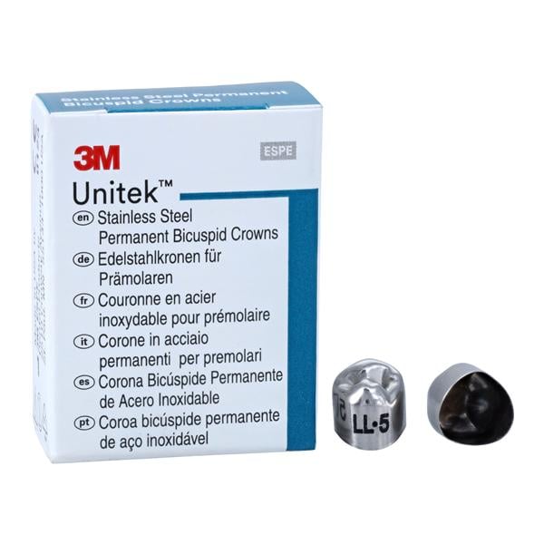 3M™ Unitek™ Stainless Steel Crowns Size 5 1st Perm LLB Replacement Crowns 5/Bx