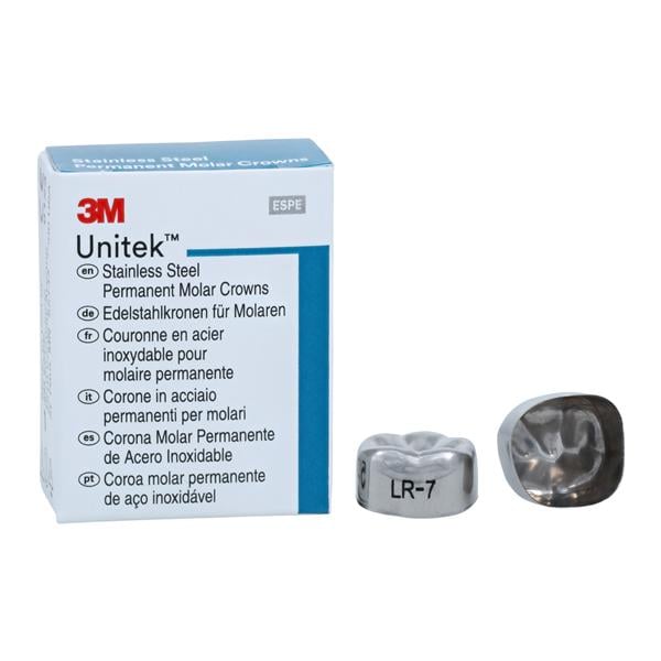 3M™ Unitek™ Stainless Steel Crowns Size 7 1st Perm LRM Replacement 5/Bx