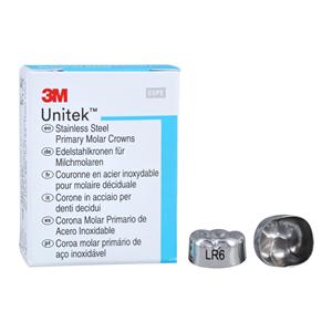 3M™ Unitek™ Stainless Steel Crowns Size 6 2nd Prim LRM Replacement 5/Bx