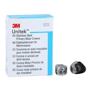 3M™ Unitek™ Stainless Steel Crowns Size 5 1st Pri ULM Replacement Crowns 5/Bx