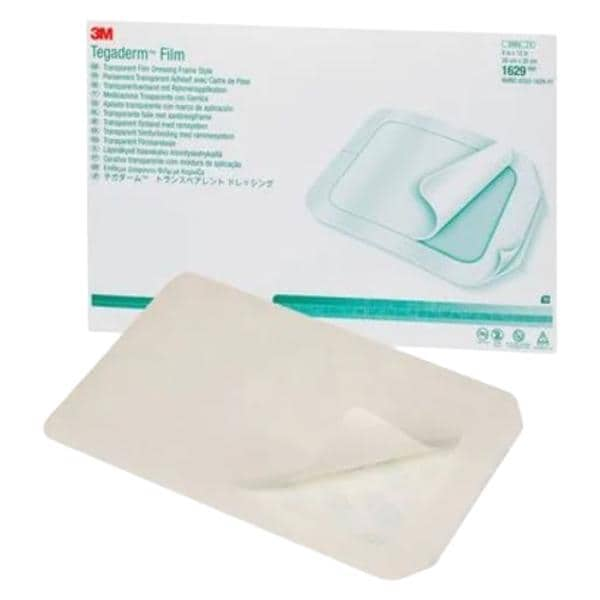 Tegaderm Film Frame Style Dressing 8x12" Sterile Adhesive Adherent Trans LF