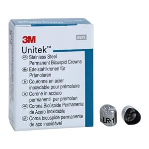 3M™ Unitek™ Stainless Steel Crowns Size 1 1st Perm LRB Replacement Crowns 5/Bx