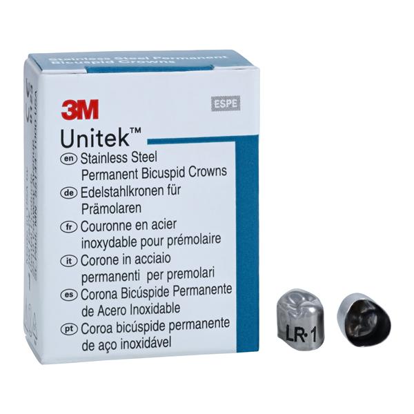 3M™ Unitek™ Stainless Steel Crowns Size 1 1st Perm LRB Replacement Crowns 5/Bx