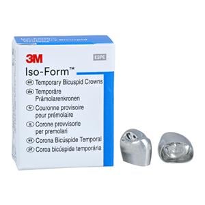 3M™ Iso-Form™ Temporary Metal Crowns Size U48 1st URB Replacement Crowns 5/Bx