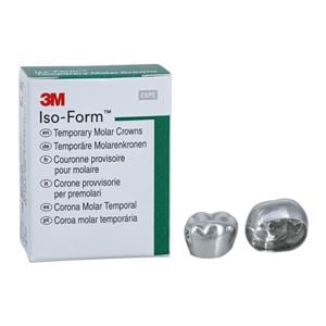 3M™ Iso-Form™ Temporary Metal Crowns Size U78 2nd UR Mol Replacement Crowns 5/Bx