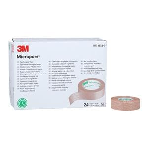 Micropore Surgical Tape Paper .5"x10yd Tan Non-Sterile 24/Bx, 10 BX/CA