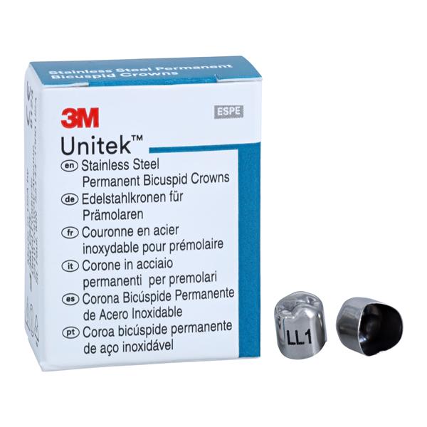 3M™ Unitek™ Stainless Steel Crowns Size 1 2nd Perm LLB Replacement Crowns 5/Bx