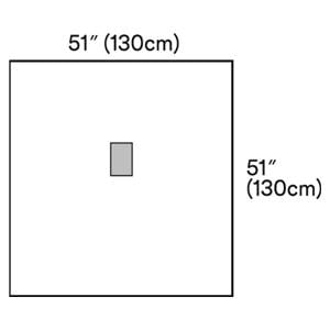 Steri-Drape 51x51" Sterile Surgical Drape Fenestrated, 4 BX/CA