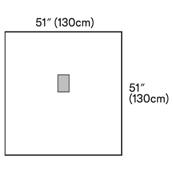 Steri-Drape 51x51" Sterile Surgical Drape Fenestrated, 4 BX/CA