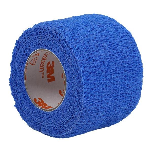 Coban Wrap Bandage Elastic 2"x5yd Blue Non-Sterile 36/ca