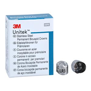 3M™ Unitek™ Stainless Steel Crowns Size 3 2nd Perm LRB Replacement Crowns 5/Bx