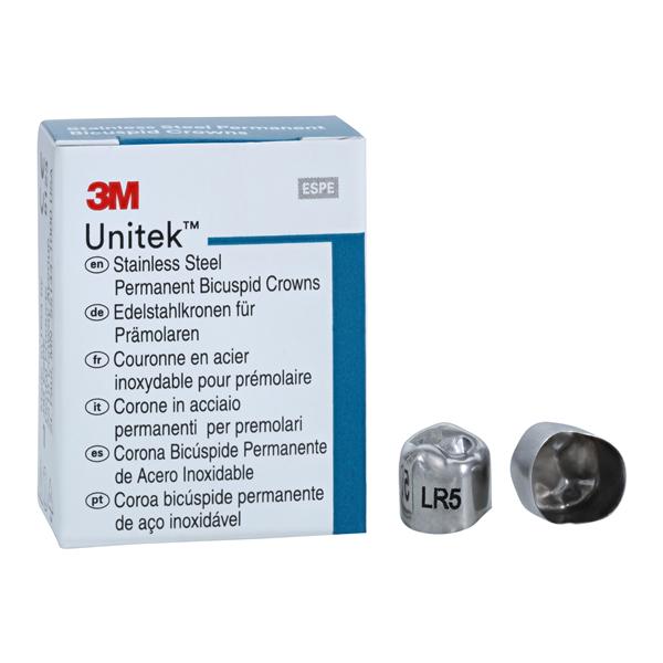 3M™ Unitek™ Stainless Steel Crowns Size 5 2nd Perm LRB Replacement Crowns 5/Bx