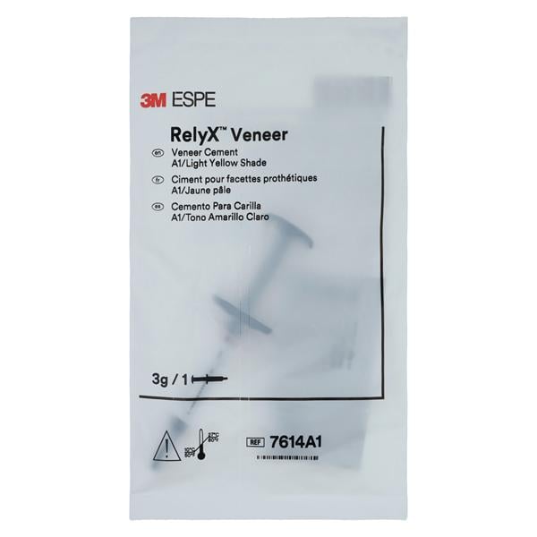 3M RelyX Veneer Resin Cement A1 / Light Yellow 3 Gm Syringe Refill 3gm/Ea