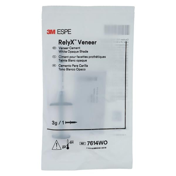 3M RelyX Veneer Resin Cement White Opaque 3 Gm Syringe Refill 3gm/Ea