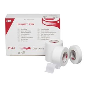 Transpore Surgical Tape Paper 3"x10yd White Non-Sterile 40/Ca