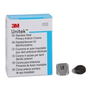 3M™ Unitek™ Stainless Steel Crowns Size 6UL Prim Ant Upr Lft Cntrl Refill 5/Bx