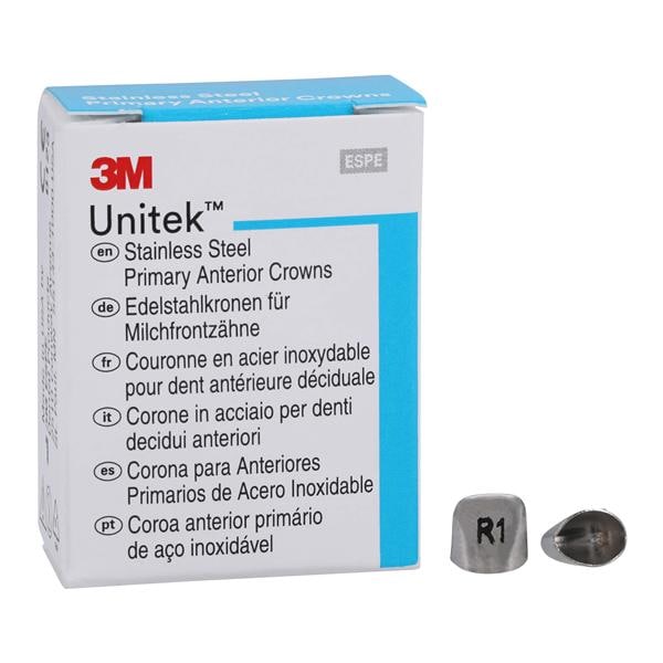 3M™ Unitek™ Stainless Steel Crowns Size 1UR Prim Ant Upr Rght Cntrl Refill 5/Bx