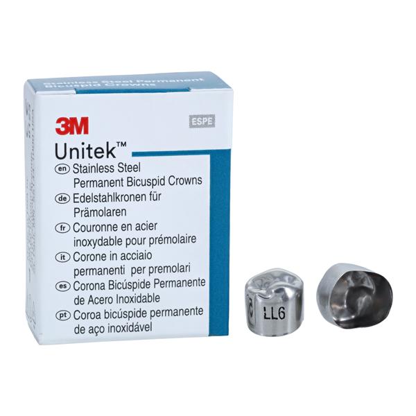 3M™ Unitek™ Stainless Steel Crowns Size 6 2nd Perm LLB Replacement Crowns 5/Bx