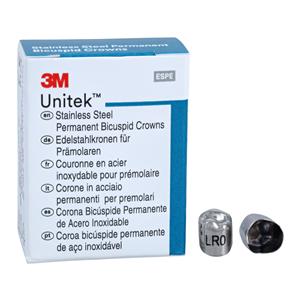 3M™ Unitek™ Stainless Steel Crowns Size 0 2nd Perm LRB Replacement Crowns 5/Bx