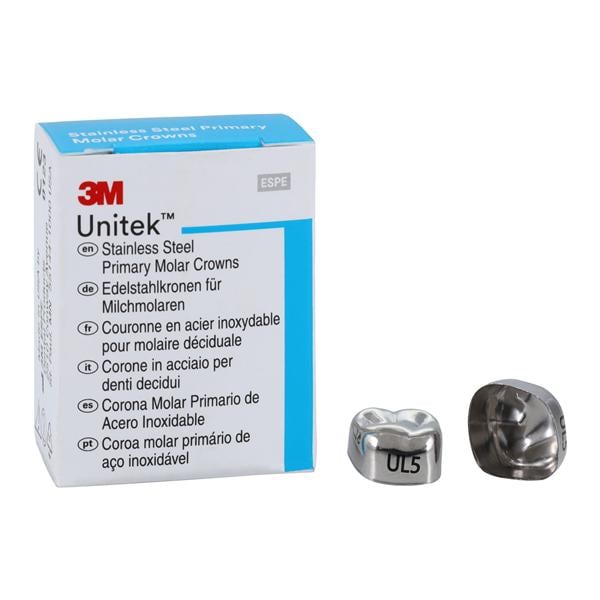 3M™ Unitek™ Stainless Steel Crowns Size 5 2nd Prim ULM Replacement Crowns 5/Bx